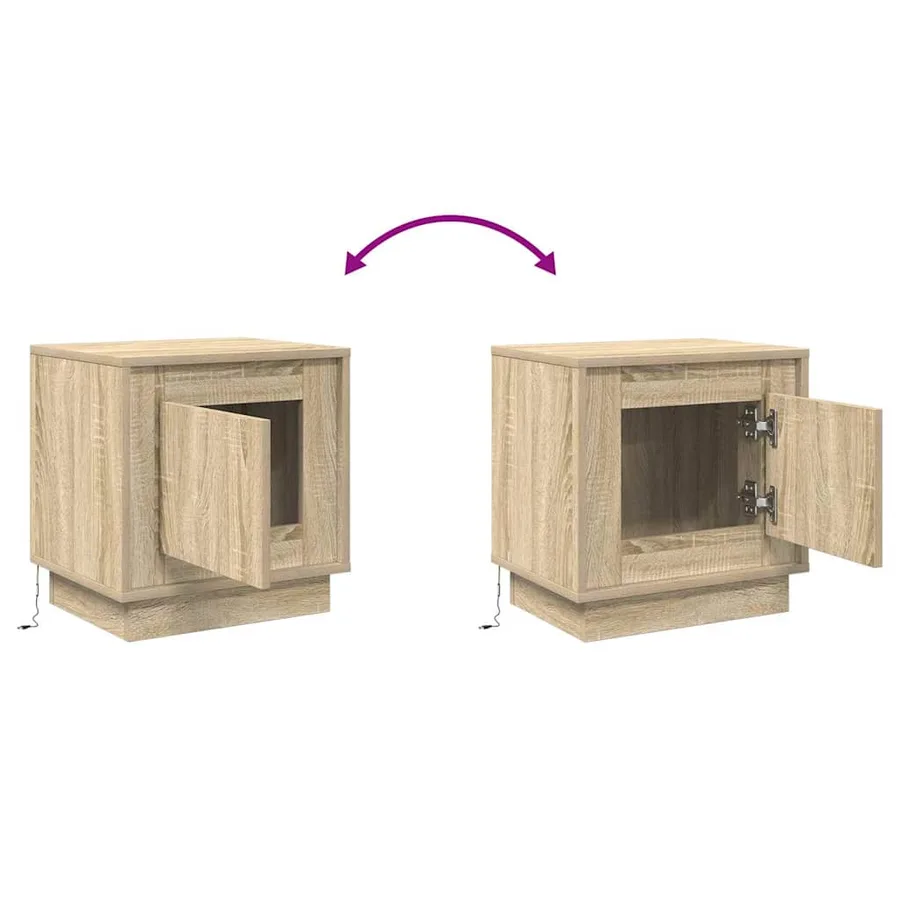 Cabinet de chevet 2 pcs Chêne Sonoma 44 x 34,5 x 45 cm - 14