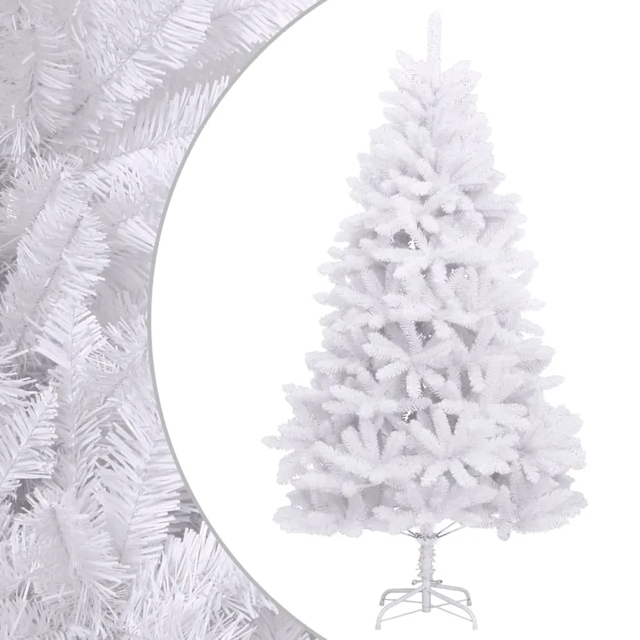 Sapin de Noël artificiel à charnières avec support blanc 300 cm