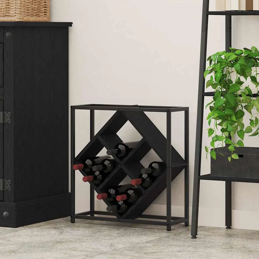Étagère à vin Chêne noir 51 x 18 x 52,5 cm Bois d'ingénierie