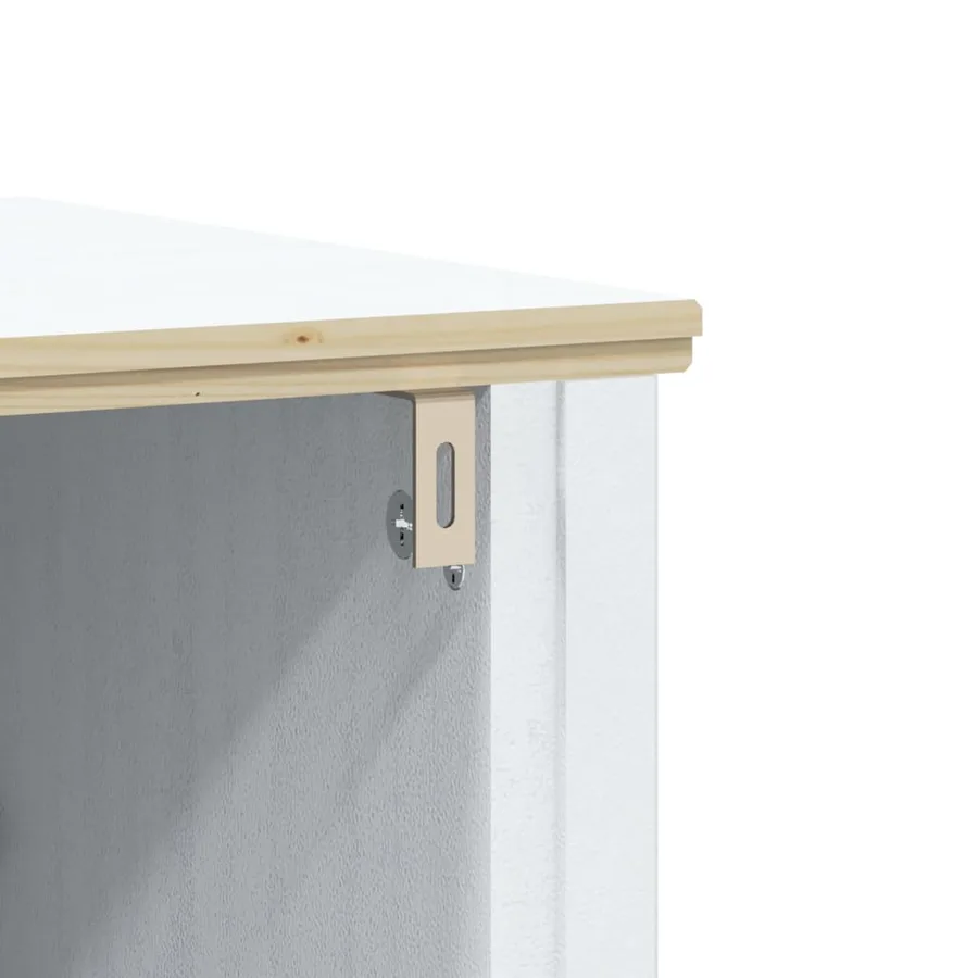 Meuble de salle de bain BERG blanc 60x34x59 cm bois pin massif - 7