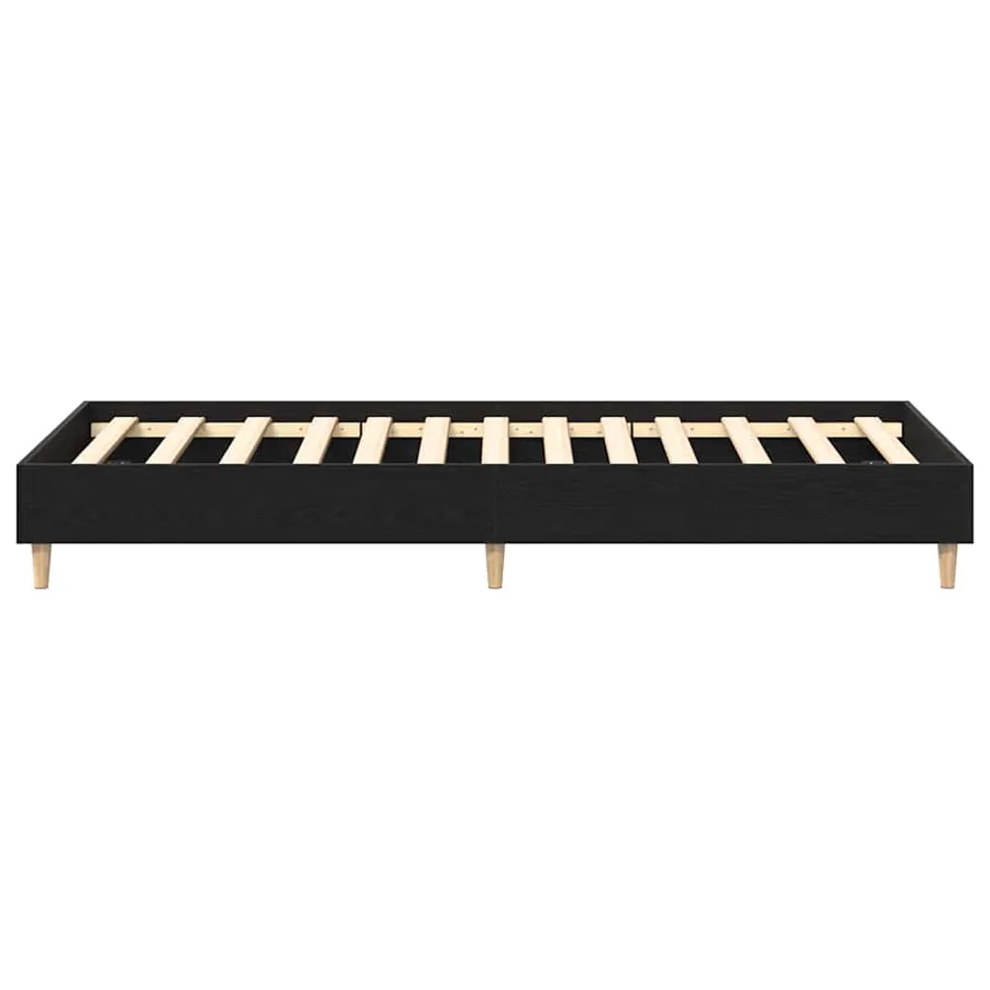 Cadre de lit Chêne noir 203 x 101 x 25 cm Bois d'ingénierie - 6