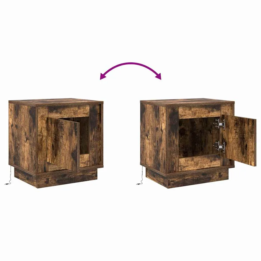 Cabinet de chevet 2 pcs Chêne fumé 44 x 34,5 x 45 cm - 14