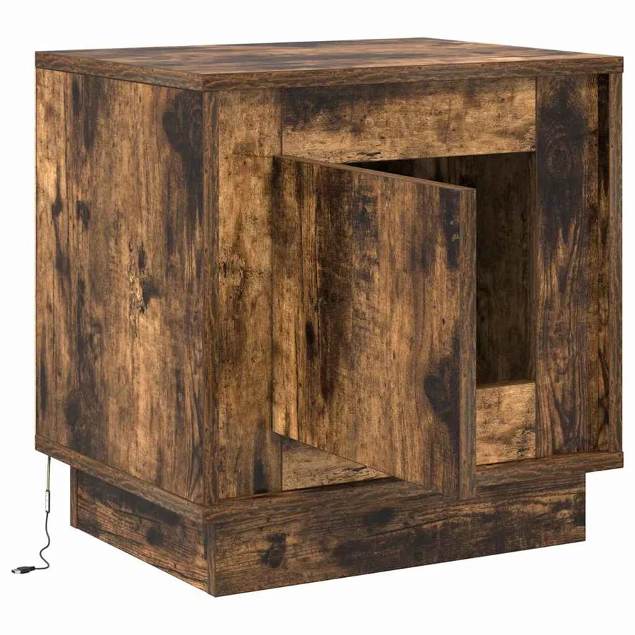 Cabinet de chevet 2 pcs Chêne fumé 44 x 34,5 x 45 cm - 7