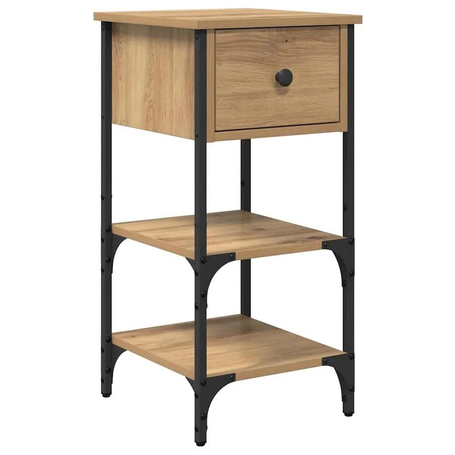 Cabinet de chevet 2 pc Marron 33,5 x 36 x 70 cm - 5
