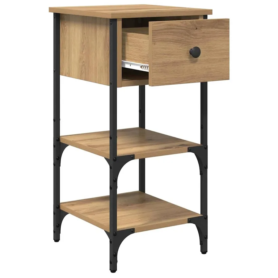 Cabinet de chevet 2 pc Marron 33,5 x 36 x 70 cm - 6