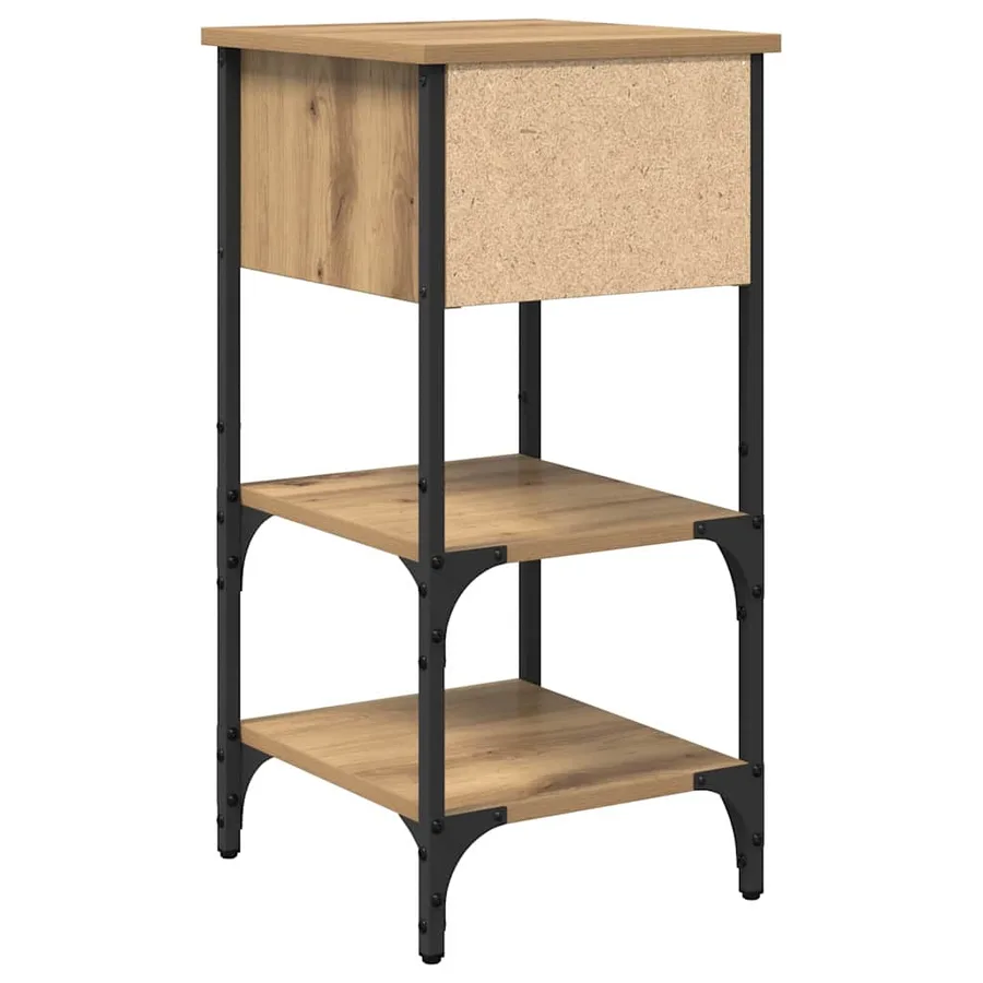 Cabinet de chevet 2 pc Marron 33,5 x 36 x 70 cm - 9