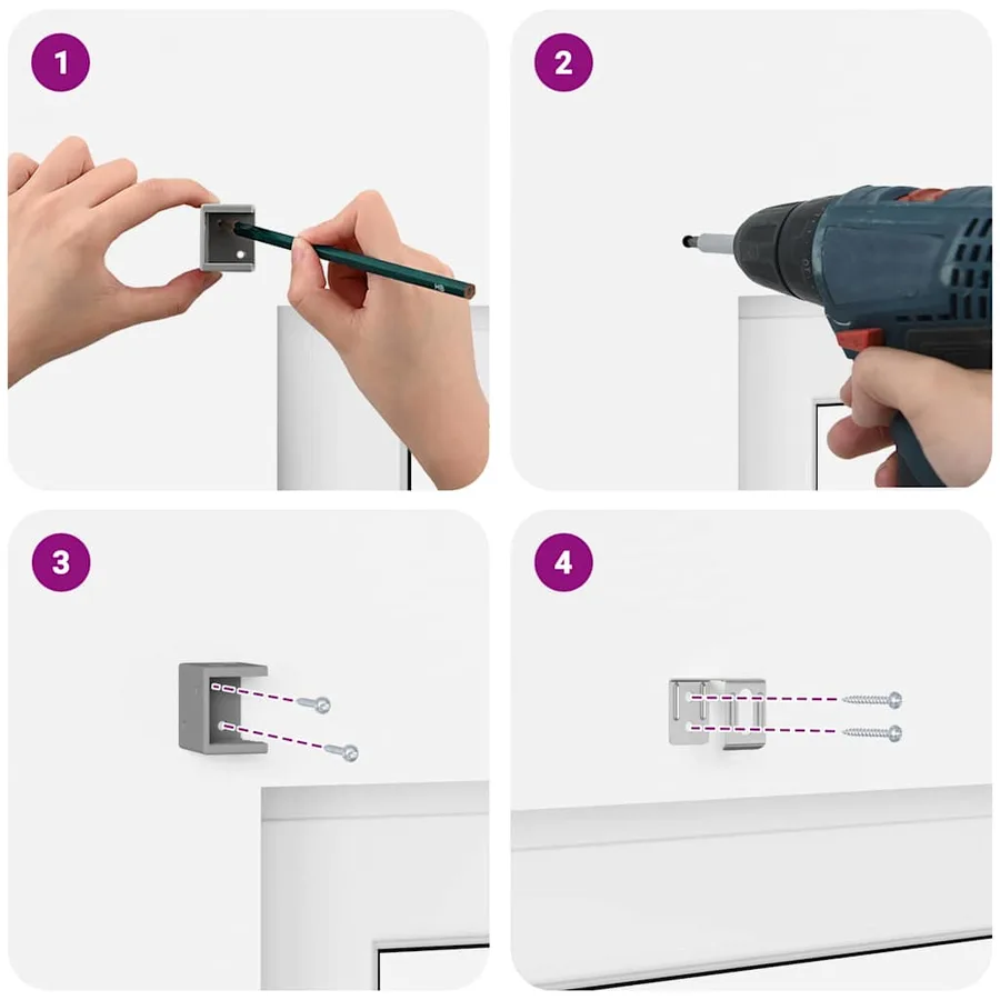 Stores vénitiens Noir 175 x 145 cm Aluminium - 16