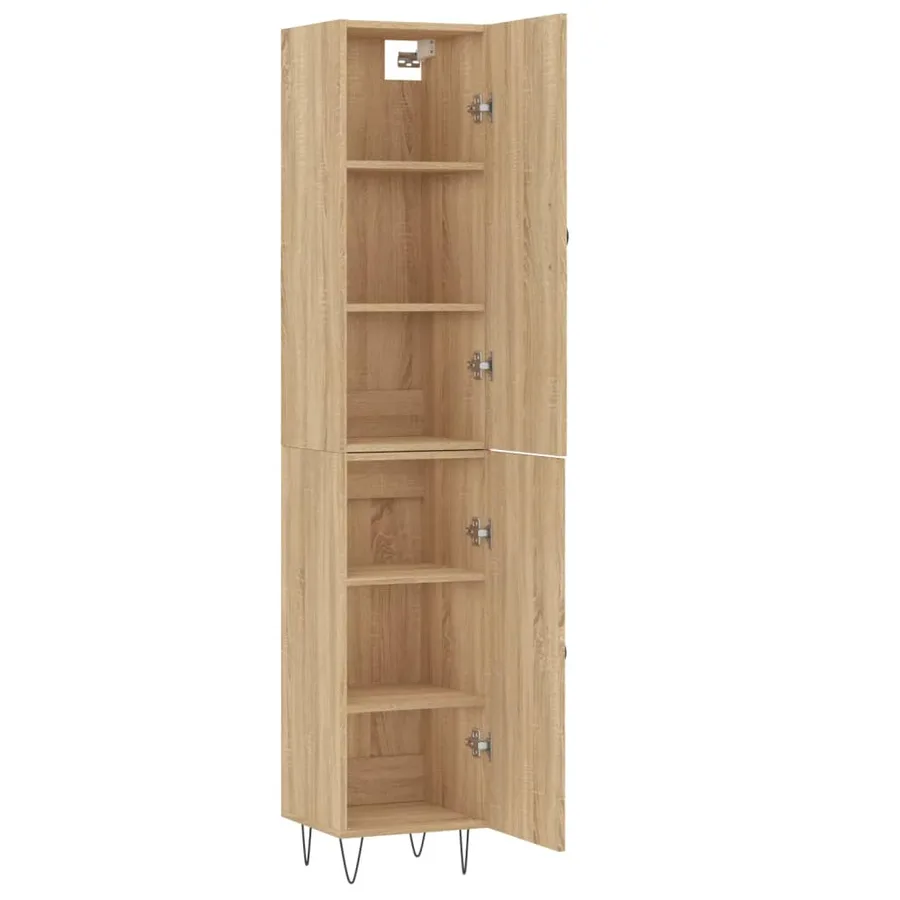 Buffet haut Chêne sonoma 34,5x34x180 cm Bois d'ingénierie - 4