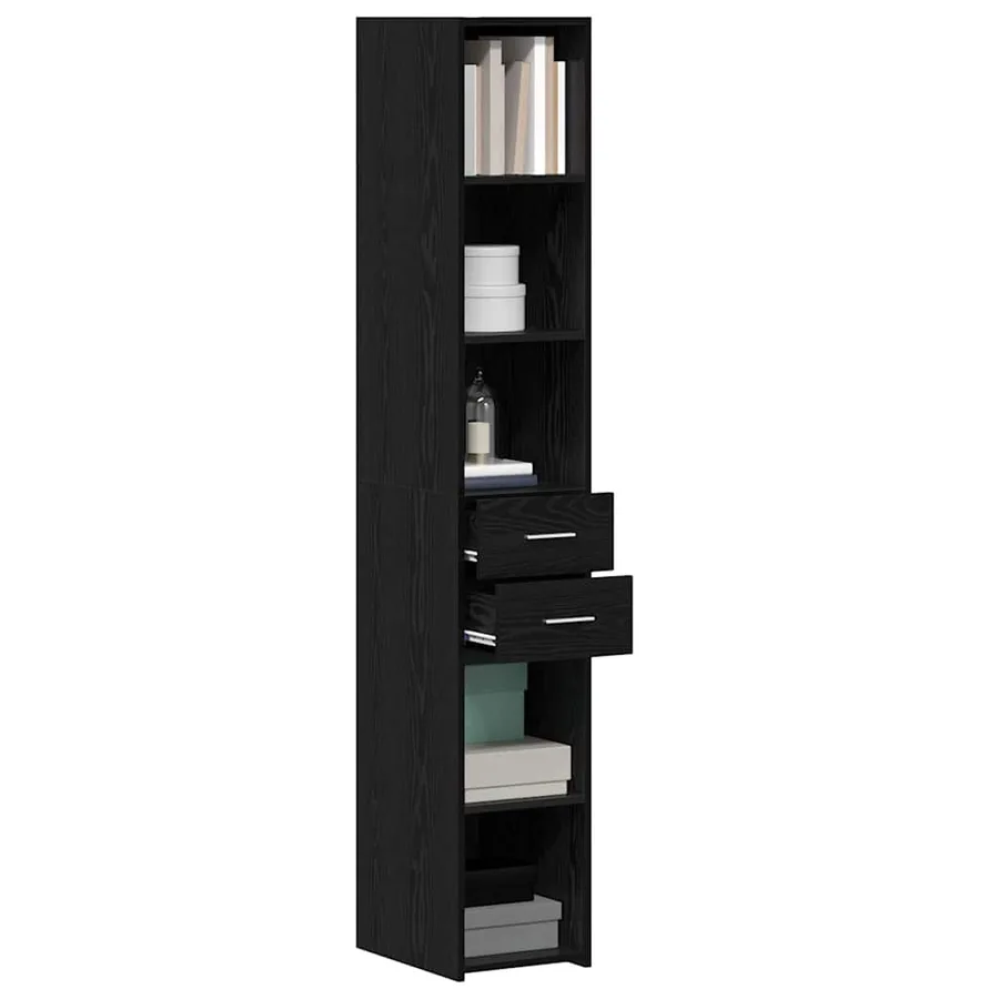 Bibliothèque avec tiroir Chêne noir 30 x 42.4 x 185.2 cm - 3