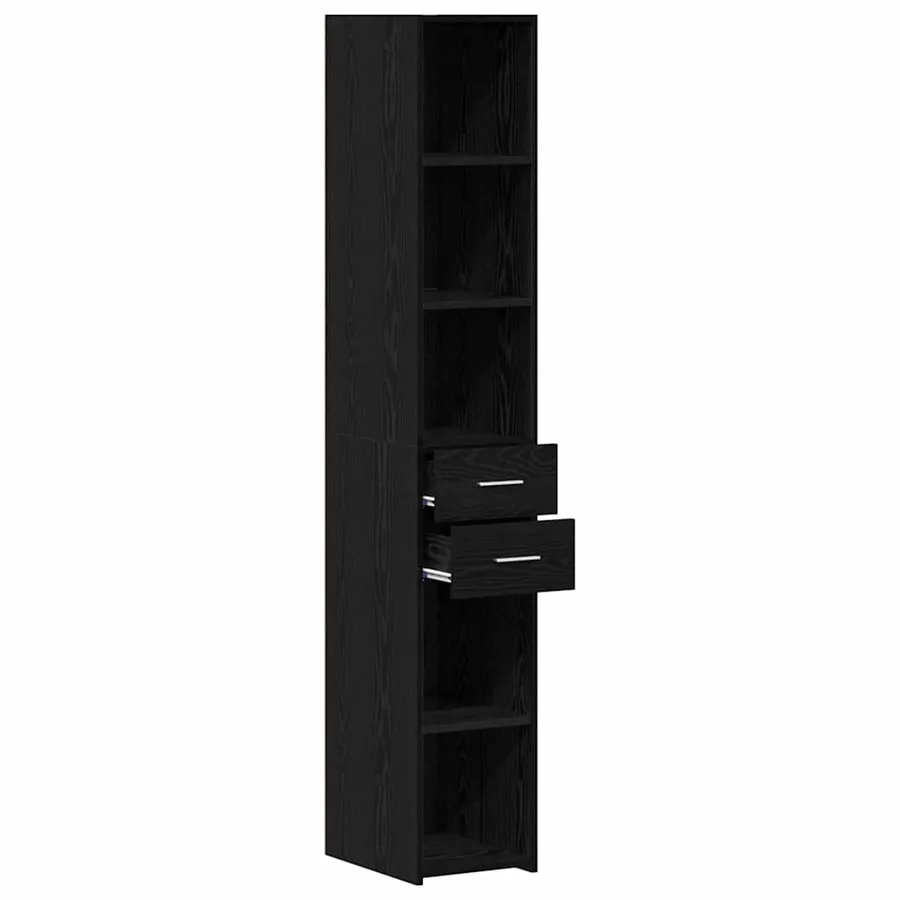 Bibliothèque avec tiroir Chêne noir 30 x 42.4 x 185.2 cm - 5