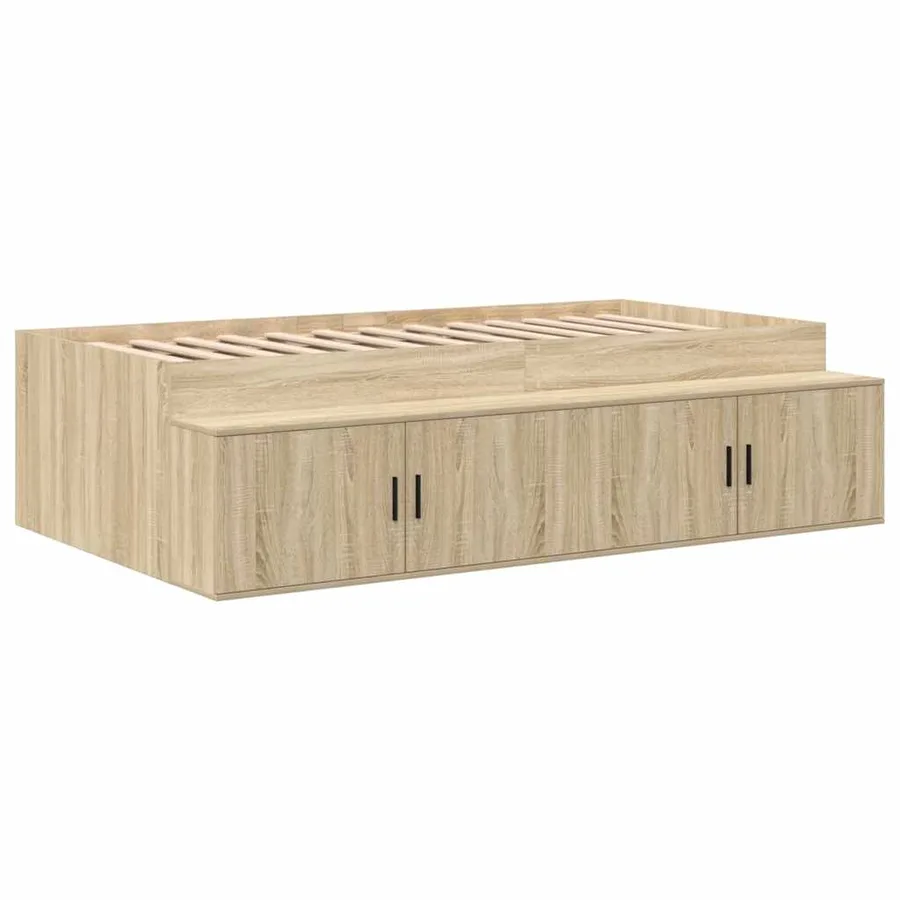 Cadre de lit avec rangement avec stockage Chêne Sonoma 80 cm - 6
