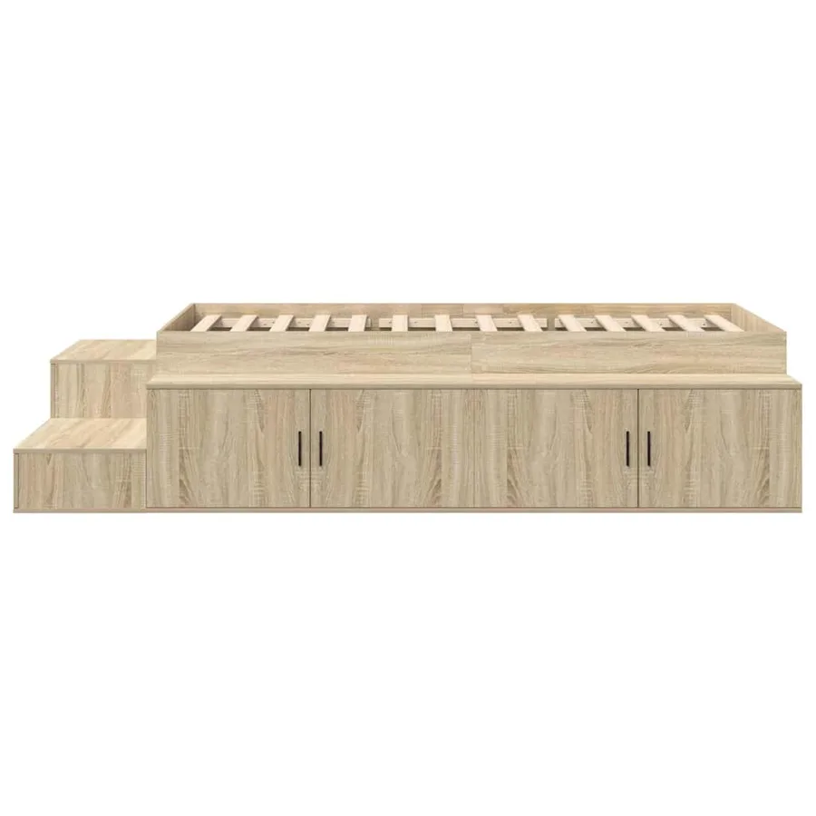 Cadre de lit avec rangement avec stockage Chêne Sonoma 80 cm - 7