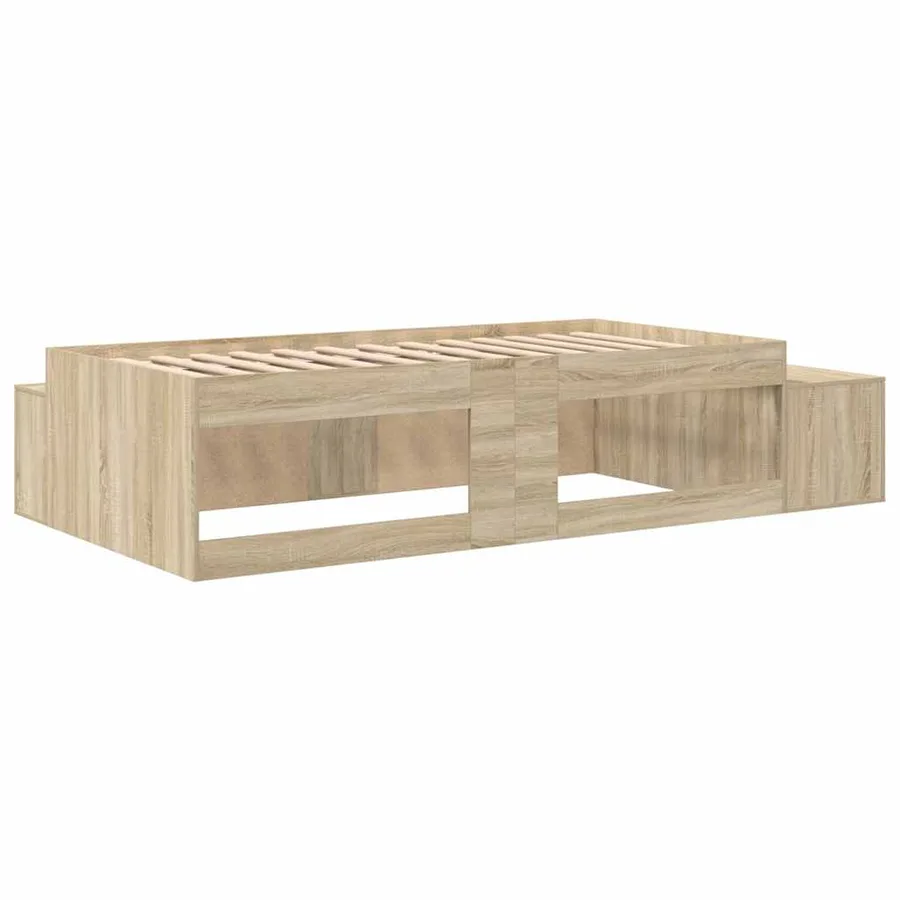 Cadre de lit avec rangement avec stockage Chêne Sonoma 80 cm - 9