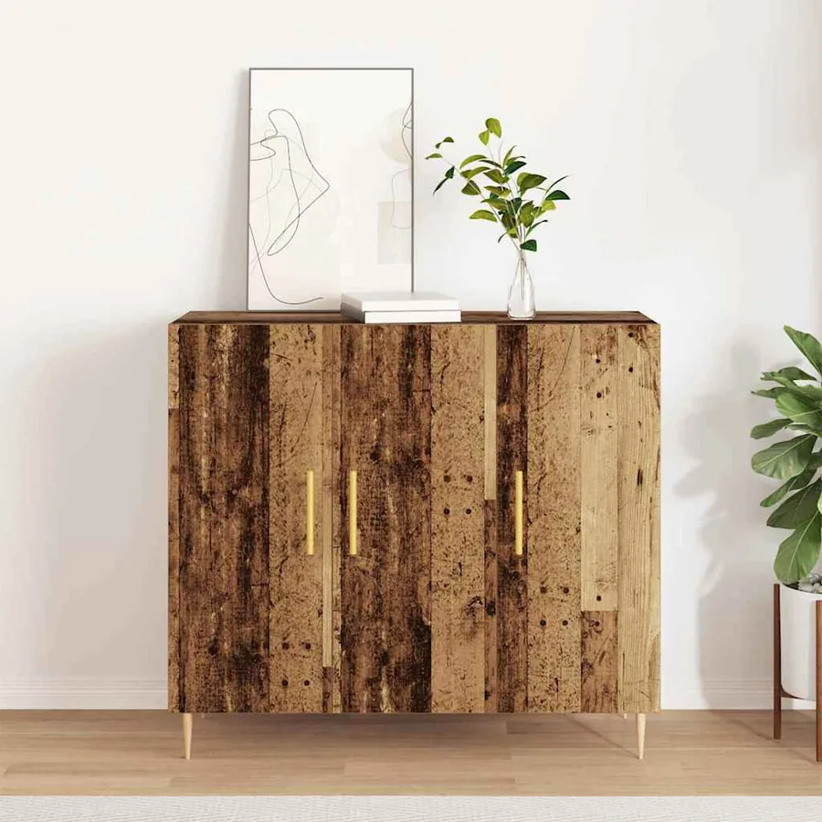 Buffet Bois ancien 90 x 34 x 80 cm Bois d'ingénierie