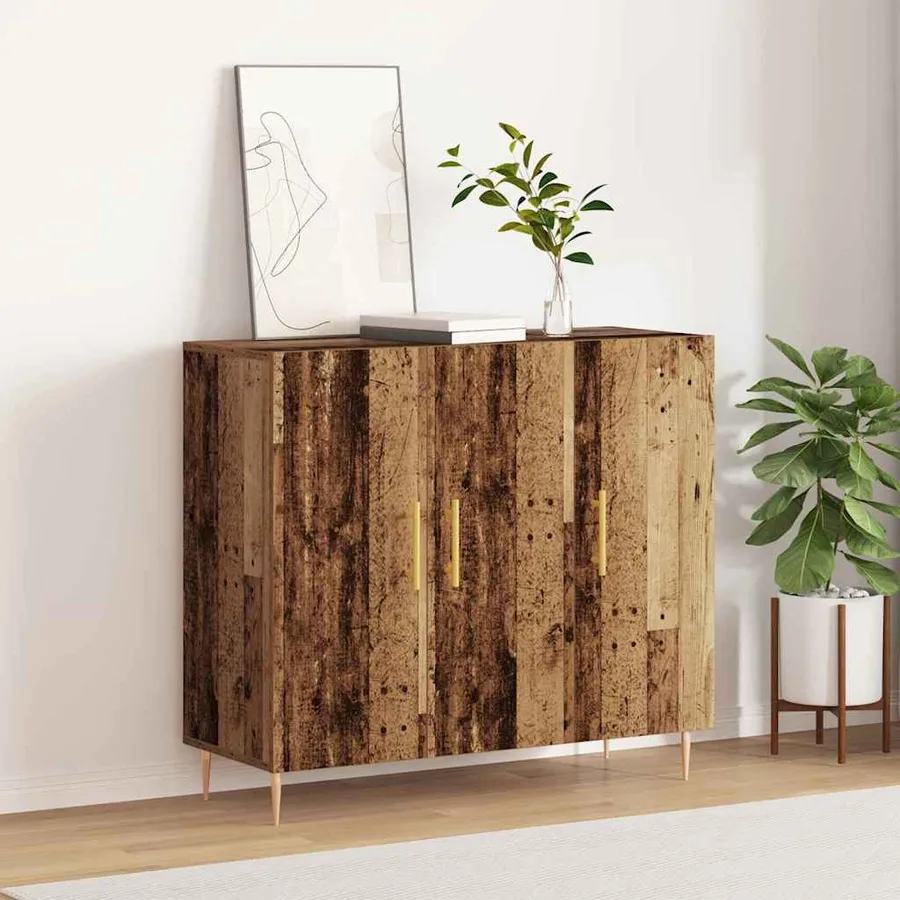 Buffet Bois ancien 90 x 34 x 80 cm Bois d'ingénierie - 4