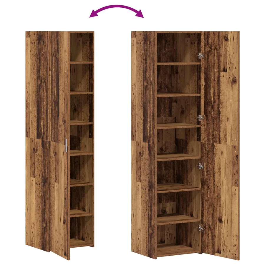 Haut Armoire Bois ancien 45 x 42,5 x 185 cm - 10
