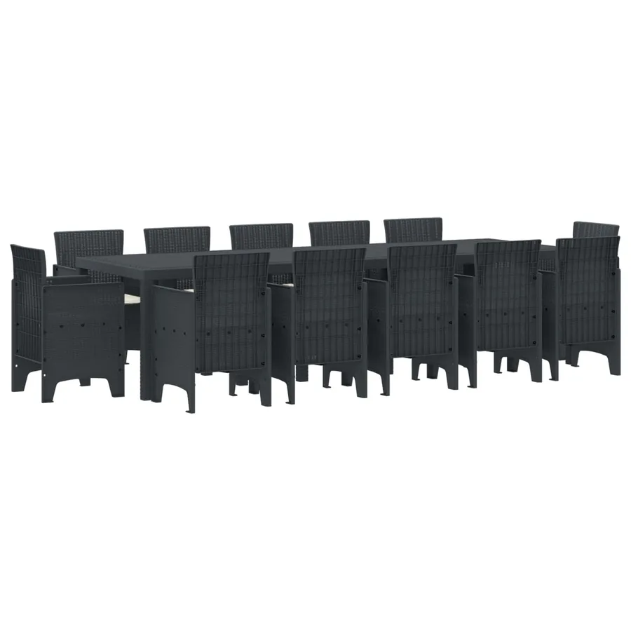 Ensemble de salle à manger pour jardin 13 pcs Anthracite