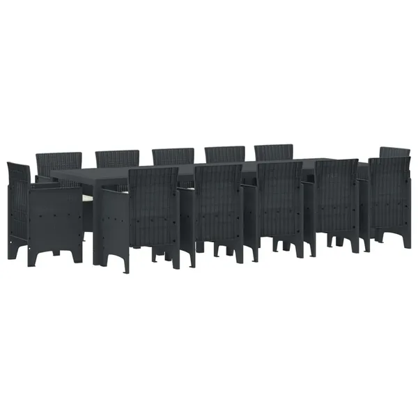 Ensemble de salle à manger pour jardin 13 pcs Anthracite