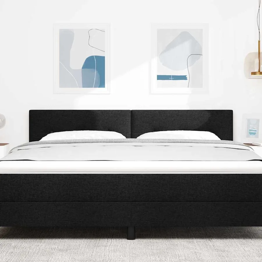 Tête de lit réglable en hauteur Noir 180 cm tissu - 3