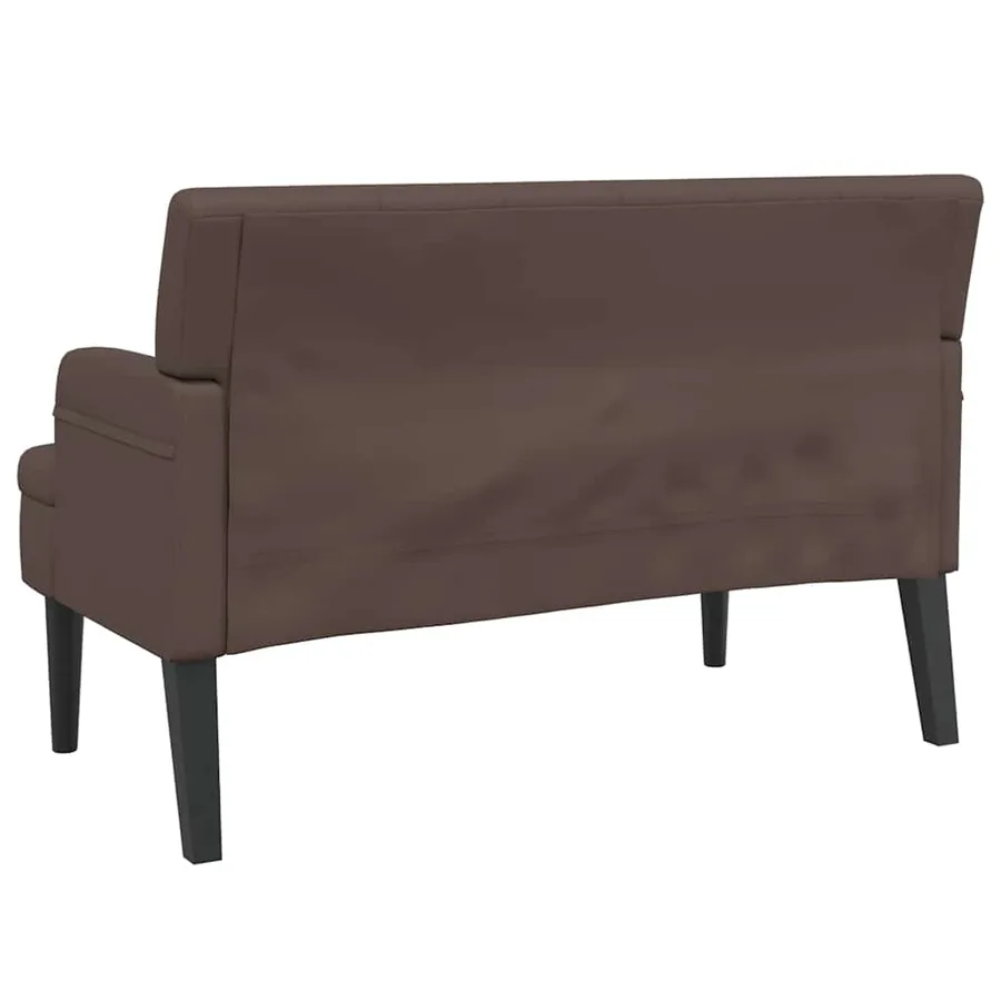 Banc avec dossier marron 112x65,5x75 cm similicuir - 5