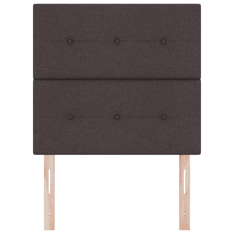 Tête de lit LED avec bandes LED Marron foncé 80 cm tissu - 5