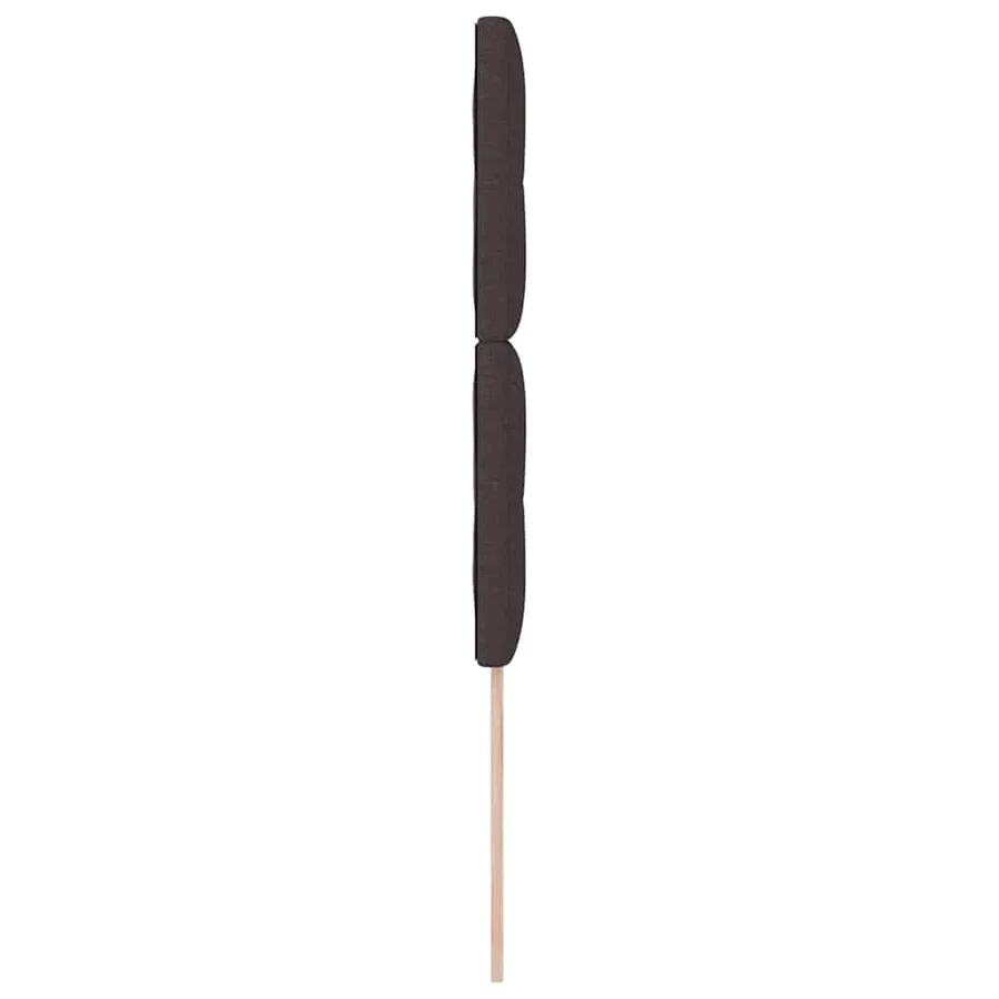Tête de lit LED avec bandes LED Marron foncé 80 cm tissu - 6