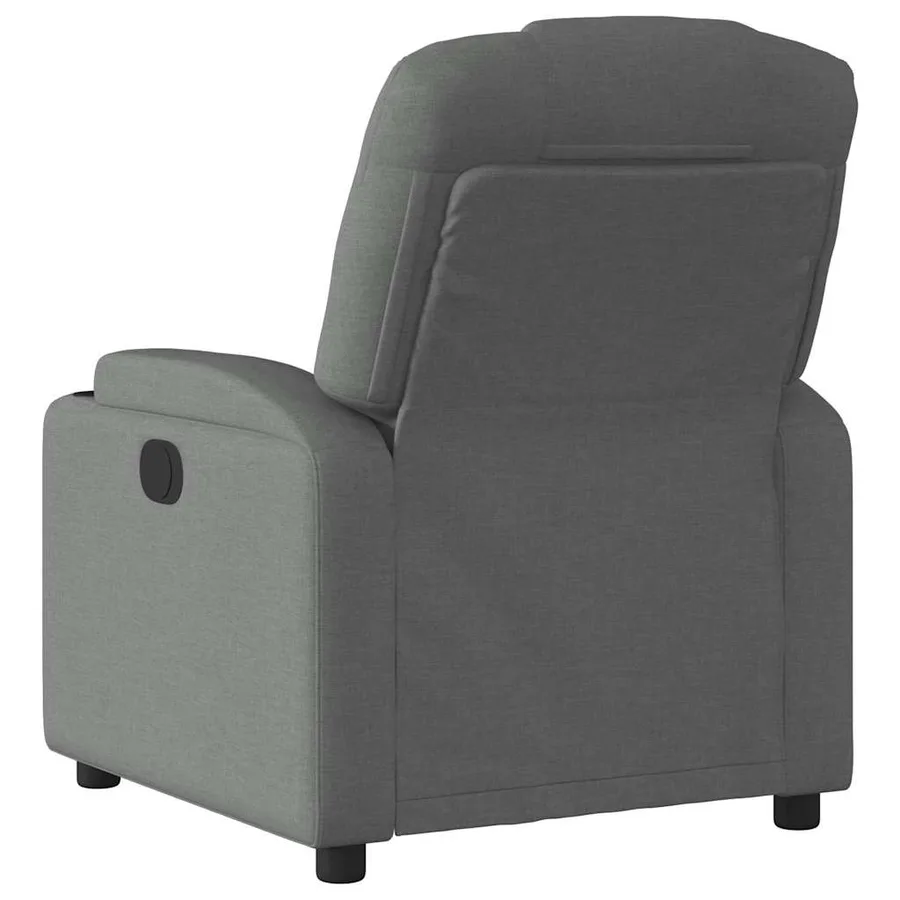 Fauteuil inclinable en tissu gris foncé - 5