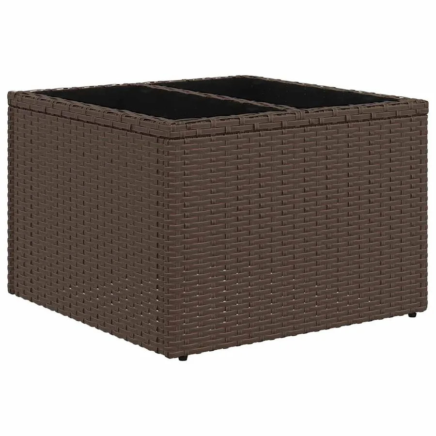Salon de jardin 8 pcs avec coussins marron résine tressée - 7