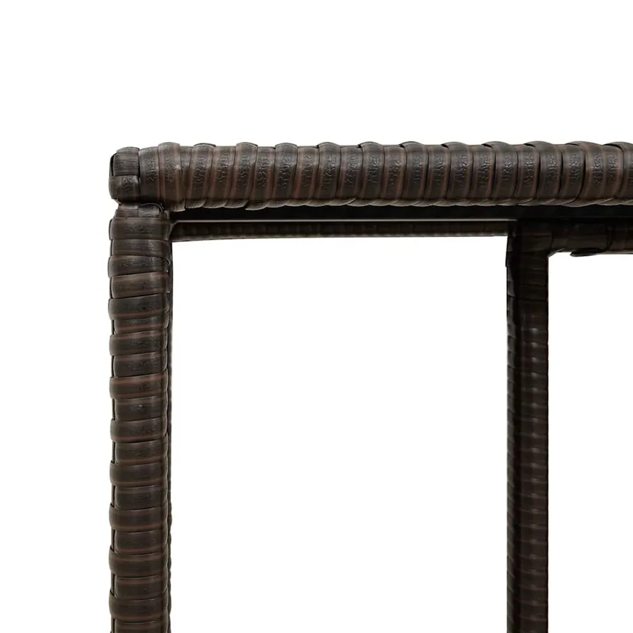 Salon de jardin et coussins 11 pcs marron résine tressée - 16
