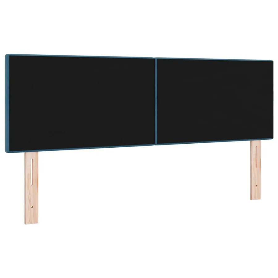 Tête de lit LED avec bandes LED Bleu 160 cm Velours - 7