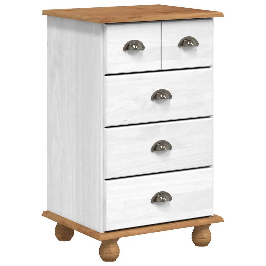 Commode 5-Tiroir ASKIM Blanc 48,5 x 40 x 79 cm