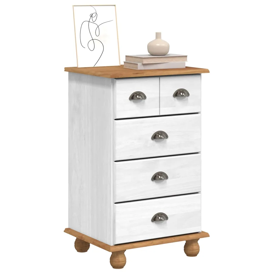 Commode 5-Tiroir ASKIM Blanc 48,5 x 40 x 79 cm - 2