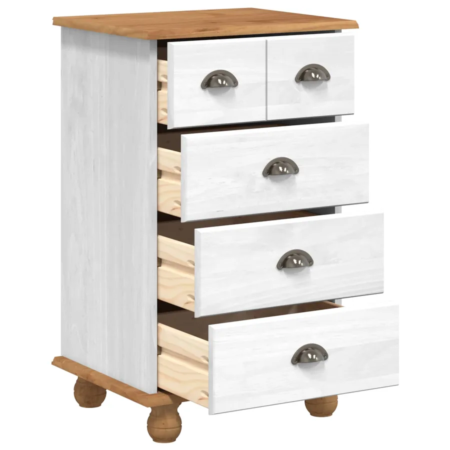Commode 5-Tiroir ASKIM Blanc 48,5 x 40 x 79 cm - 3