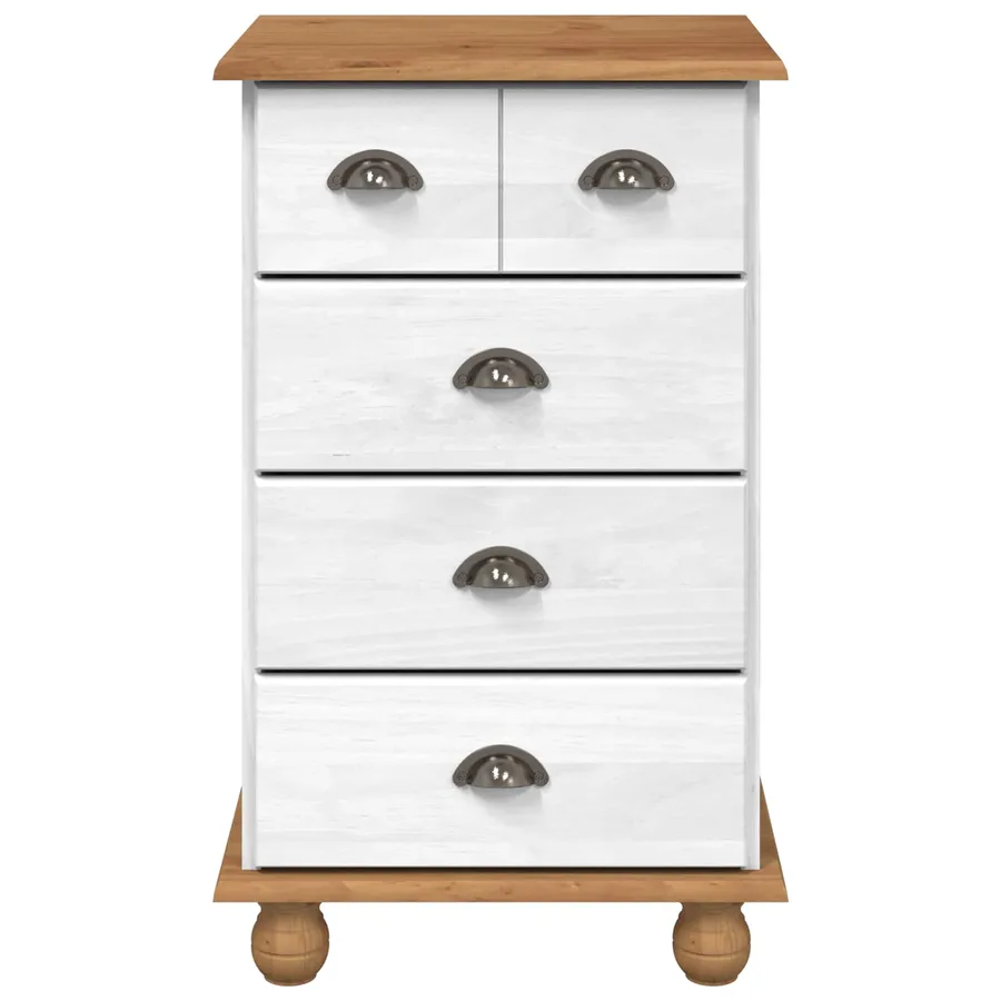 Commode 5-Tiroir ASKIM Blanc 48,5 x 40 x 79 cm - 4