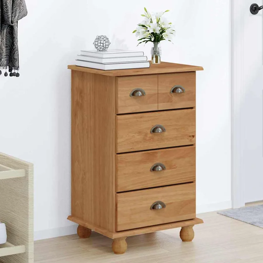Commode 5-Tiroir ASKIM Marron 48,5 x 40 x 79 cm - 4