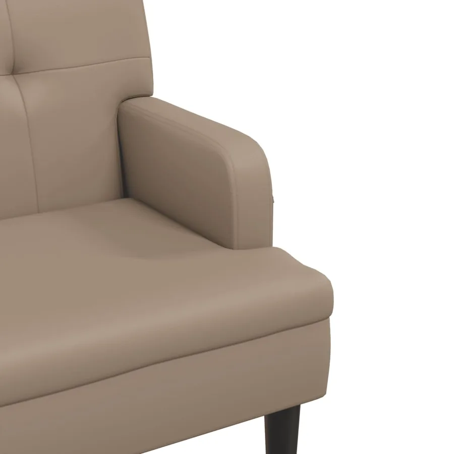 Banc avec dossier cappuccino 112x65,5x75 cm similicuir - 6