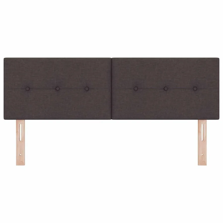 Tête de lit LED avec bandes LED Marron foncé 144 cm tissu - 5