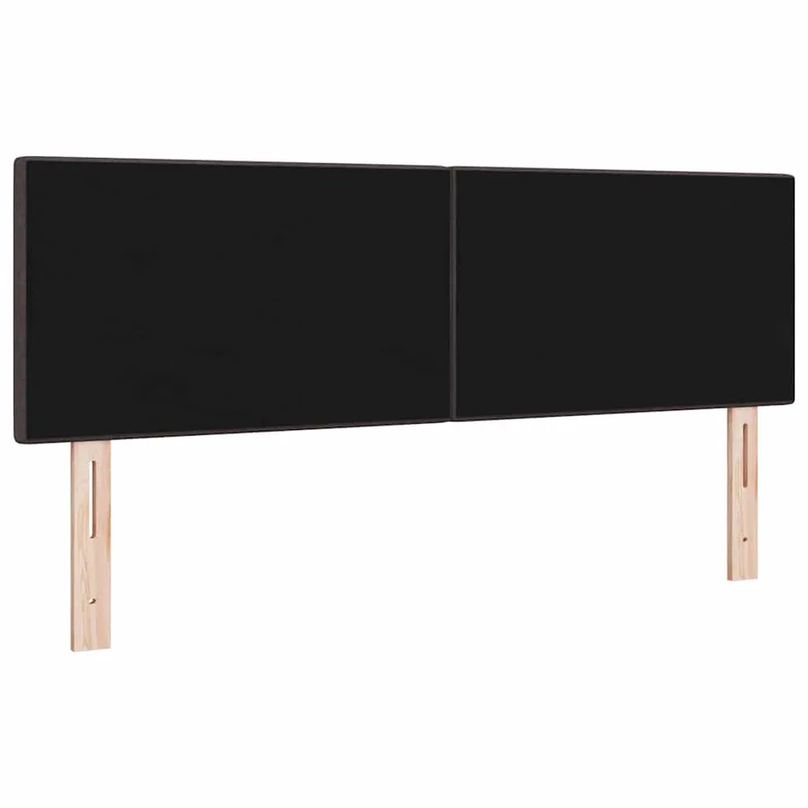Tête de lit LED avec bandes LED Marron foncé 144 cm tissu - 7