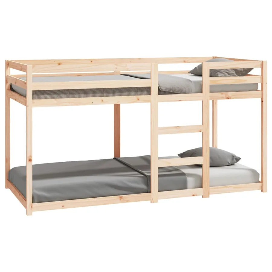 Lit superposé sans matelas 90x200 cm bois de pin massif - 2