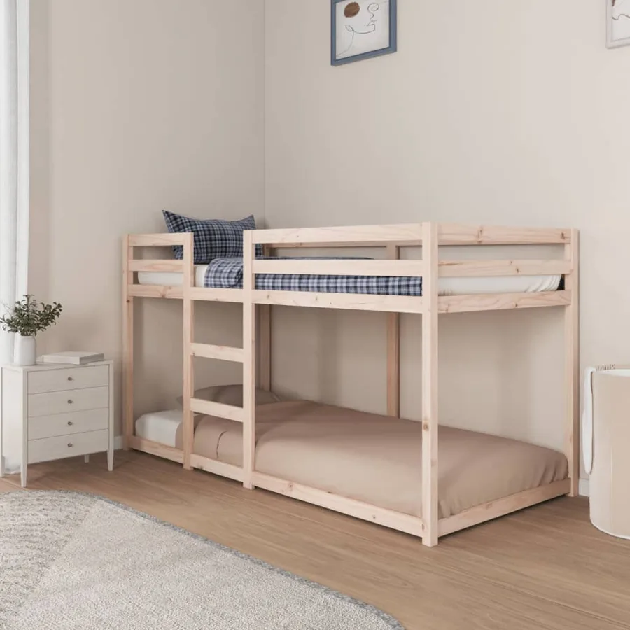 Lit superposé sans matelas 90x200 cm bois de pin massif - 4