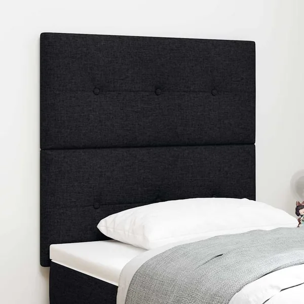 Tête de lit réglable en hauteur Noir 80 cm tissu