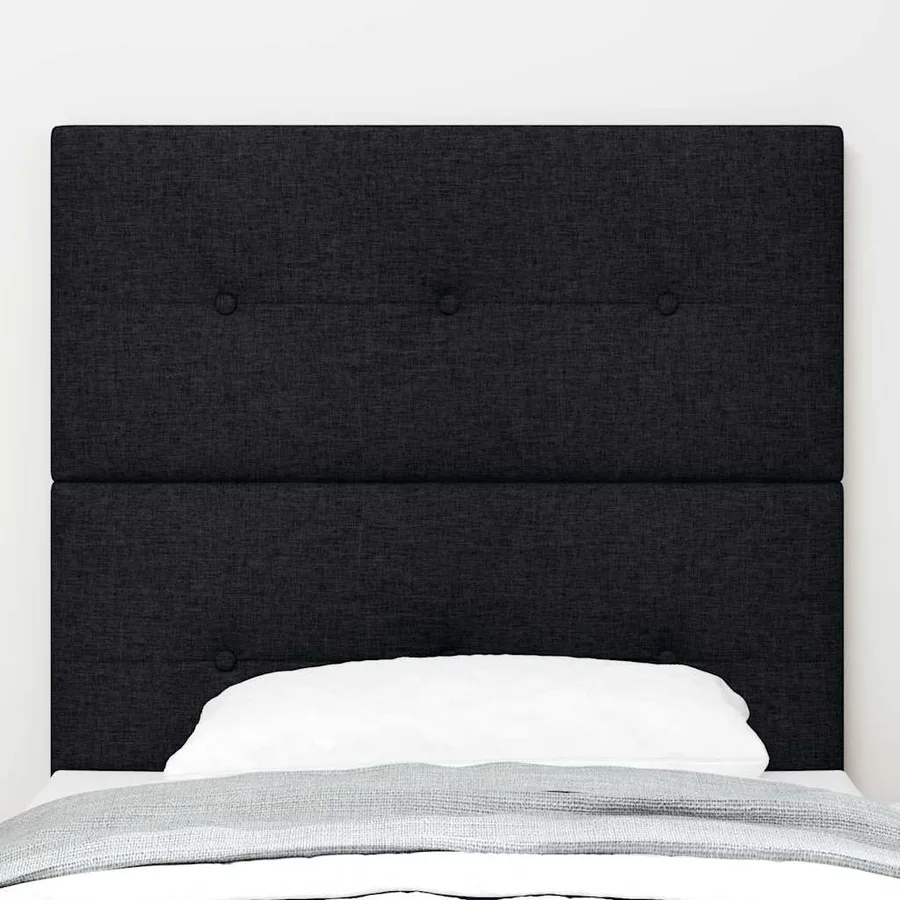Tête de lit réglable en hauteur Noir 80 cm tissu - 3