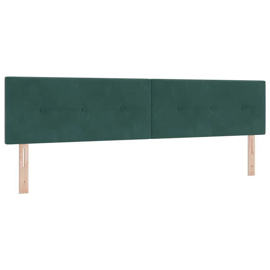 Tête de lit Vert foncé 200 cm Velours - 2