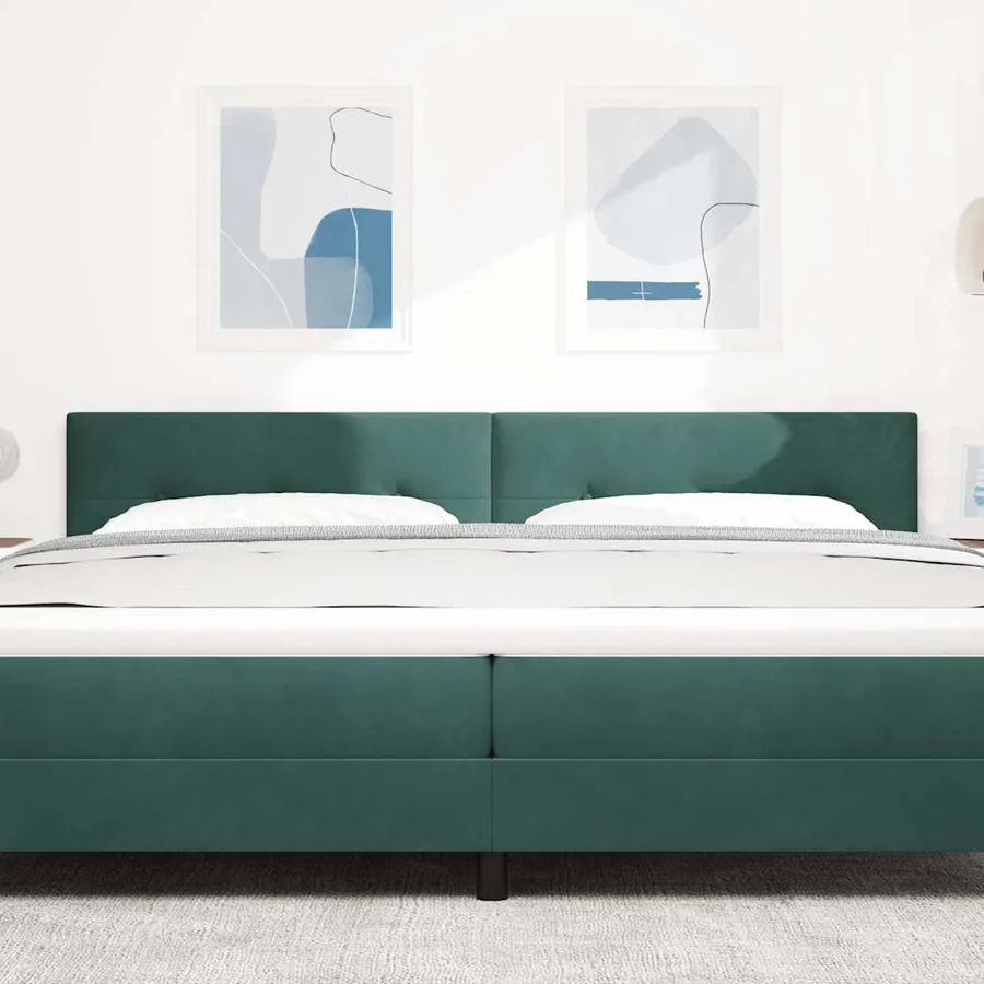 Tête de lit Vert foncé 200 cm Velours - 3