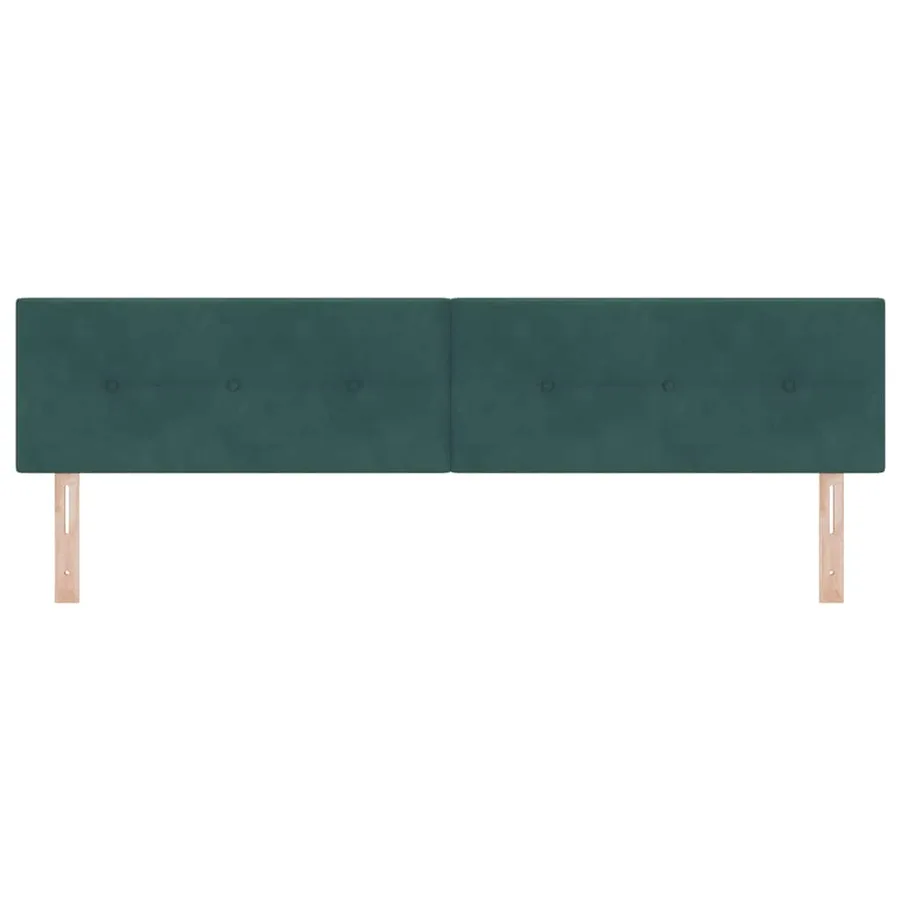 Tête de lit Vert foncé 200 cm Velours - 5