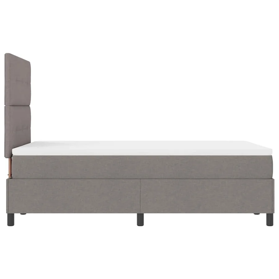 Lit à ressorts avec bandes LED Taupe 120 x 200 cm tissu - 9