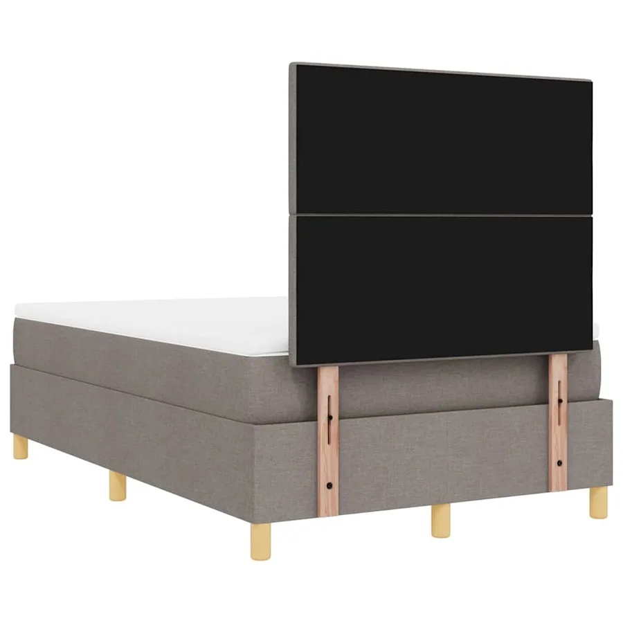 Lit à ressort LED avec coussin Taupe 120 x 200 cm tissu - 10