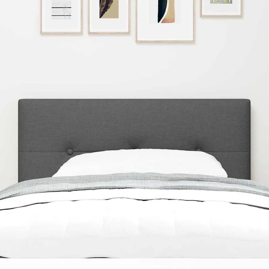 Tête de lit réglable en hauteur Gris foncé 100 cm tissu - 3