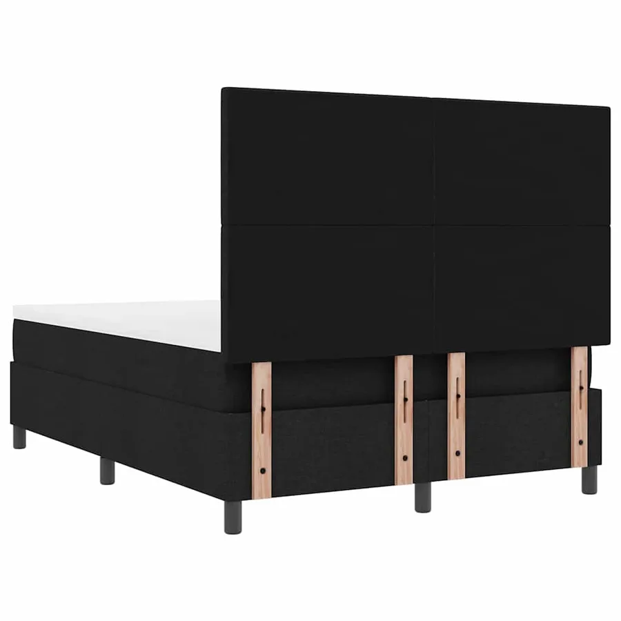 Lit à ressorts avec bandes LED Noir 140 x 200 cm tissu - 8