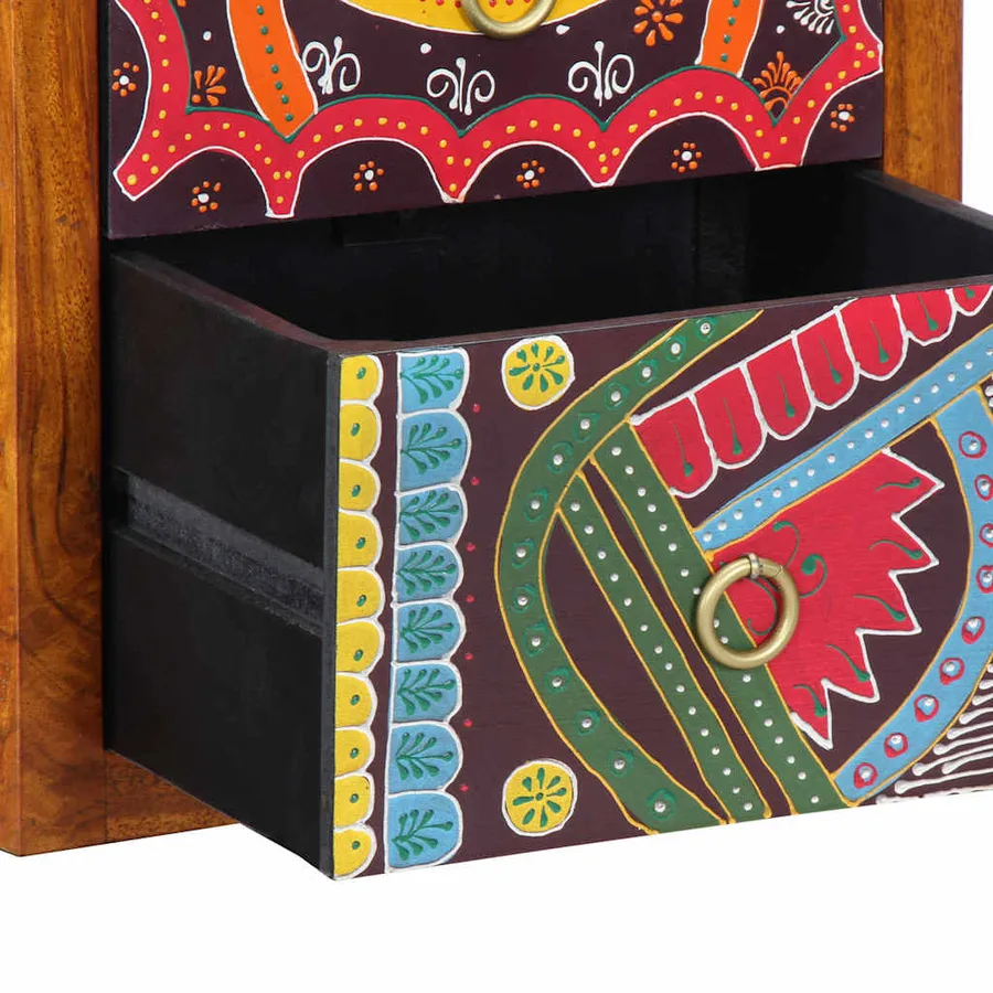 Cabinet de chevet avec tiroir 2 pcs Marron 35 x 30 x 40 cm - 10